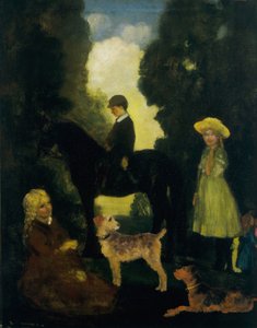 Children, Dogs and Pony by Arthur Bowen Davies